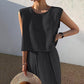 Sleeveless Top Wide Leg Pants 2-Piece Set