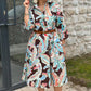 🌸Summer Hot Sale 49%OFF🌸Colourful dress with 3/4-length sleeves and vintage floral print and pockets