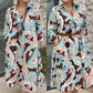 🌸Summer Hot Sale 49%OFF🌸Colourful dress with 3/4-length sleeves and vintage floral print and pockets