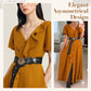 Women's V-Neck Ruffle Asymmetrical Dress