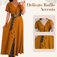 Women's V-Neck Ruffle Asymmetrical Dress
