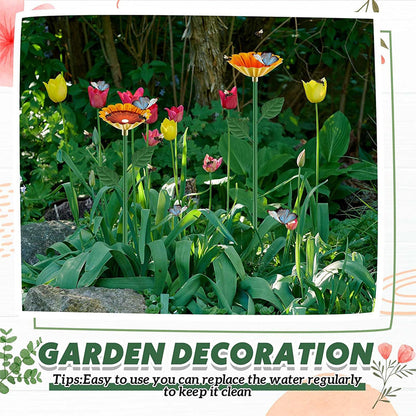 Bee and Butterfly Water Feeder with Flower Design