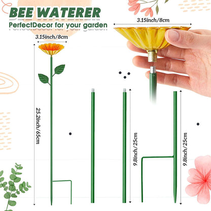 Bee and Butterfly Water Feeder with Flower Design