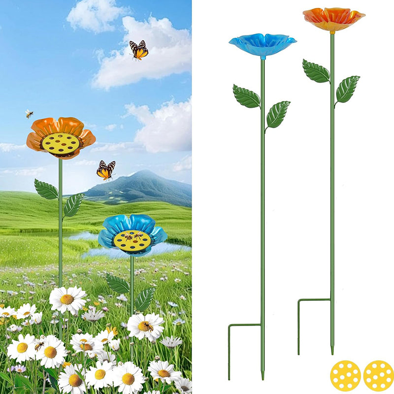 Bee and Butterfly Water Feeder with Flower Design