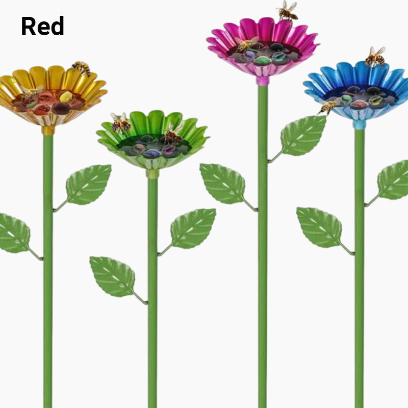 Bee and Butterfly Water Feeder with Flower Design