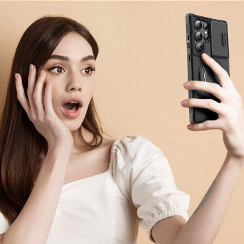 Camera Protection Magnetic Stand Phone Case for Samsung