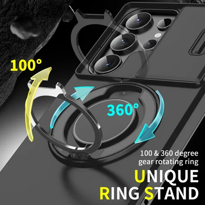 Camera Protection Magnetic Stand Phone Case for Samsung