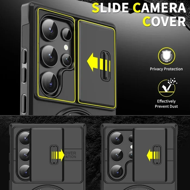 Camera Protection Magnetic Stand Phone Case for Samsung
