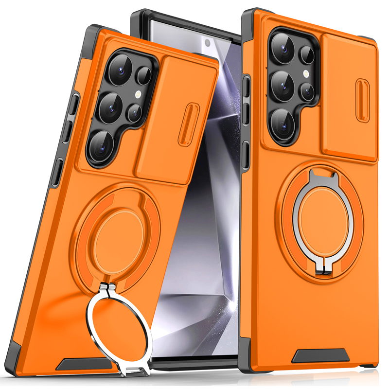 Camera Protection Magnetic Stand Phone Case for Samsung
