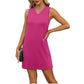 💕 Gentleness meets practicality!👗 Women’s V-Neck Tank Mini Dress
