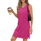 💕 Gentleness meets practicality!👗 Women’s V-Neck Tank Mini Dress