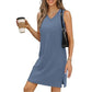 💕 Gentleness meets practicality!👗 Women’s V-Neck Tank Mini Dress