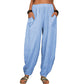 👚 Wide-leg Linen And Cotton Pants For Women