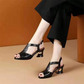 Women's Fashion Peep Toe Chunky Heel Sandals