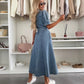 👗Women's Denim Button-Down Shirt Dress