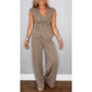Women's Elegant V-Neck Top & Pants Set