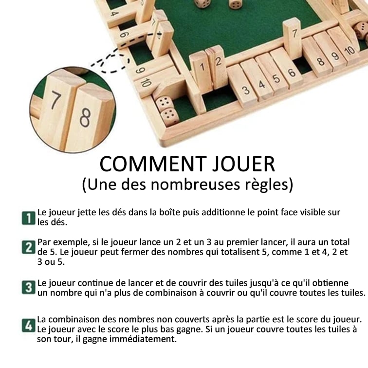 🔥FUN FAMILY GAMES – Shut The Box Board Game🎲