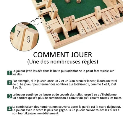 🔥FUN FAMILY GAMES – Shut The Box Board Game🎲