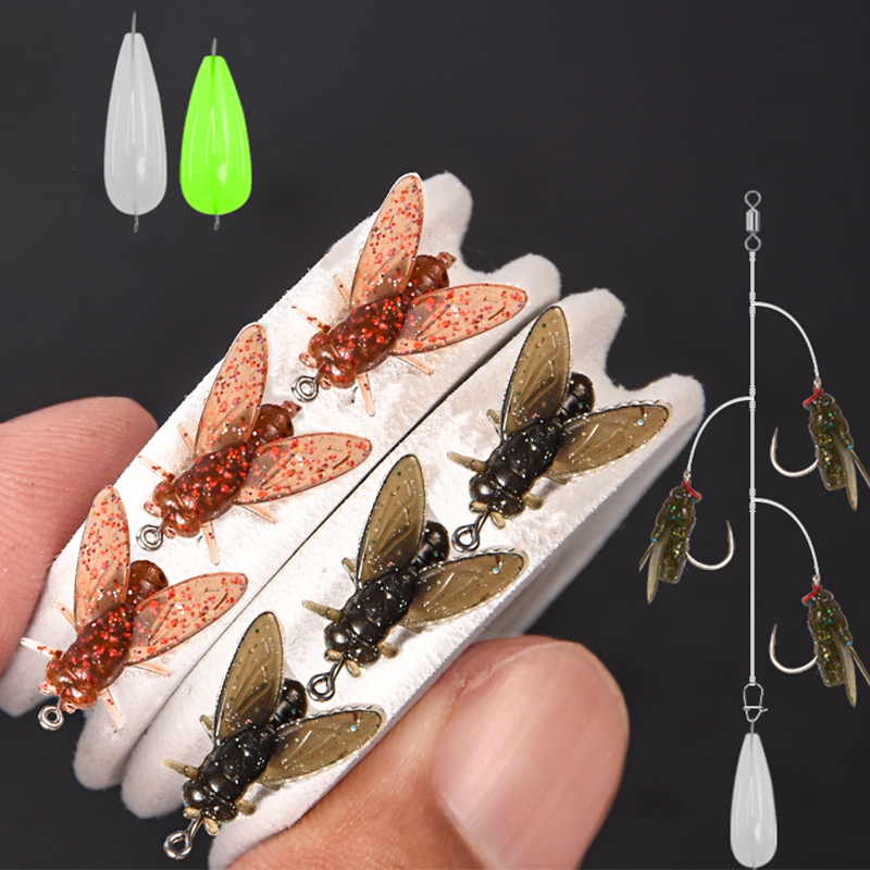 Multi-Hook Artificial Fly Fishing Lure Set