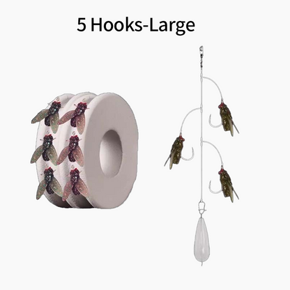 Multi-Hook Artificial Fly Fishing Lure Set