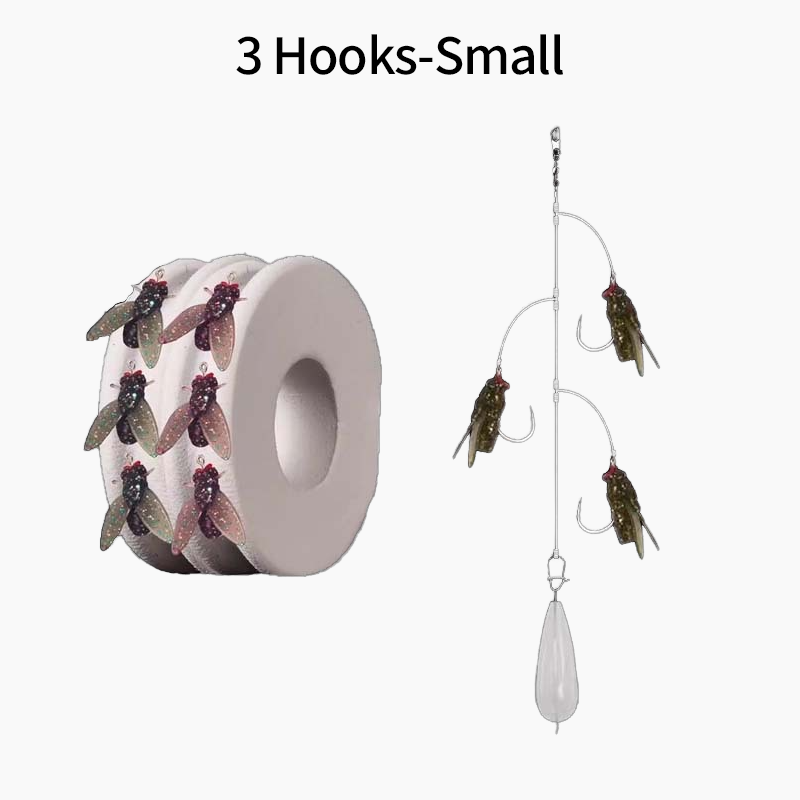 Multi-Hook Artificial Fly Fishing Lure Set