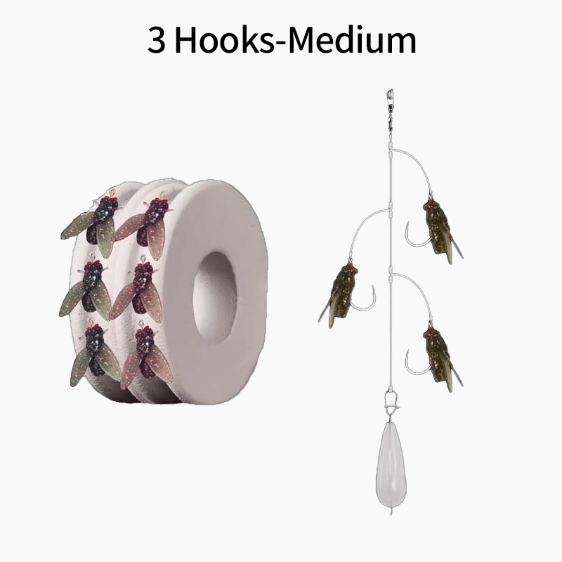 Multi-Hook Artificial Fly Fishing Lure Set