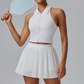 Women’s Active Zip-Front Tank & Skirt Set