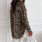 Women's Leopard Print Long Sleeve Lapel Shirt