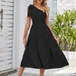 🌸New Arrival 50%OFF💖 Women's One-Shoulder Tiered Midi Dress
