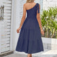 🌸New Arrival 50%OFF💖 Women's One-Shoulder Tiered Midi Dress