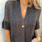 Women’s Solid One Button Knitted Top