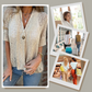 Women’s Solid One Button Knitted Top