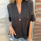 Women’s Solid One Button Knitted Top