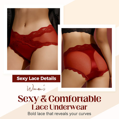 🔥💕【M-XL】Macaron Color-Silky Fabric-Women’s Sexy & Comfortable Lace Underwear