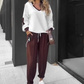 💜 LAST DAY PROMOTION - 50%OFF 💜 Color-Block Pullover Hoodie & Jogger Pants Set