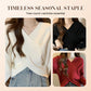 💖LAST DAY PROMOTION - 50%OFF 💖 Chic V-Neck Long Sleeve Wrap Front Sweater