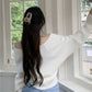 💖LAST DAY PROMOTION - 50%OFF 💖 Chic V-Neck Long Sleeve Wrap Front Sweater