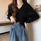 💖LAST DAY PROMOTION - 50%OFF 💖 Chic V-Neck Long Sleeve Wrap Front Sweater
