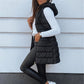 🔥HOT SALE 50% OFF🎁Women’s Zip-Up Long Puffer Vest👗 | Solid Color | Sleeveless | Hooded | Winter Wear 💕