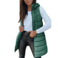 🔥HOT SALE 50% OFF🎁Women’s Zip-Up Long Puffer Vest👗 | Solid Color | Sleeveless | Hooded | Winter Wear 💕
