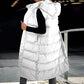 🔥HOT SALE 50% OFF🔥Women's Long Puffer Vest | Quilted Hood & Button Closure❄️