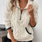 🍂🍁49% OFF🔥Half-Zip Fuzzy Pocket Sweatshirt