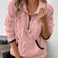 🍂🍁49% OFF🔥Half-Zip Fuzzy Pocket Sweatshirt