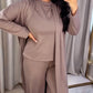 ⏳Limited-time 50% off⏰Women's Casual 3-Piece Outfit Set (long cardigan, top and pants)👚👖