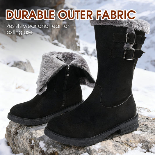 Women's Warm Plush-Lined Mid-Calf Snow Boots