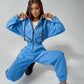 Comfortable Solid Color Women's Hooded Jumpsuit