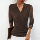 🎅Christmas Sale-50% Off💎Women's Sparkle Crossover V-Neck Long Sleeve Top