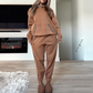 Women's Casual Hooded Top & Elastic Waist Pants Set