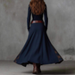 Vintage Stand Collar Button-Down Swing Dress