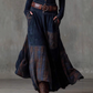 Vintage Stand Collar Button-Down Swing Dress